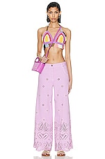 Etro Cut Out Wide Leg in Viola, view 4, click to view large image.