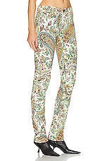 Etro Printed Straight Leg in Ivory & Multi, view 2, click to view large image.