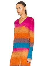 Etro Long Sleeve Sweater in Multi, view 3, click to view large image.