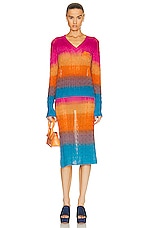 Etro Long Sleeve Sweater in Multi, view 5, click to view large image.