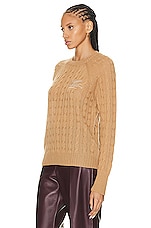 Etro Knit Crew Sweater in Beige, view 3, click to view large image.