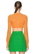 Etro Cropped Cardigan in Orange, view 4, click to view large image.