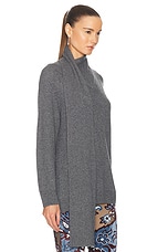 Etro Long Sleeve Sweater Top in Smoke Grey, view 3, click to view large image.