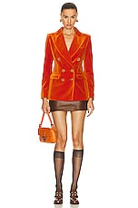Etro Tailored Jacket in Orange, view 4, click to view large image.