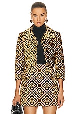 Etro Printed Jacket in Black, view 2, click to view large image.