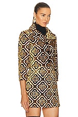 Etro Printed Jacket in Black, view 3, click to view large image.