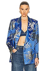 Etro Tailored Jacket in Blue, view 1, click to view large image.