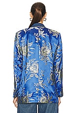 Etro Tailored Jacket in Blue, view 4, click to view large image.