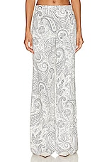 Etro Wide Leg Trouser in Bianco, view 1, click to view large image.