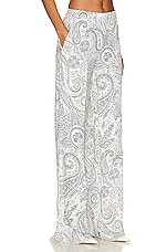 Etro Wide Leg Trouser in Bianco, view 2, click to view large image.