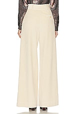 Etro Corduroy Wide Leg Pant in Bianco, view 3, click to view large image.