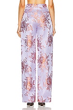 Etro Floral Trouser in Purple & Peach, view 3, click to view large image.