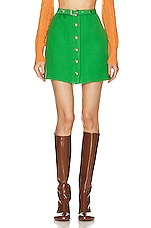Etro Button Up Skirt in Verde, view 1, click to view large image.