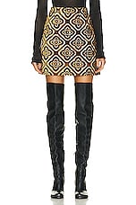 Etro Printed Mini Skirt In Black in Black, view 1, click to view large image.