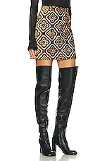 Etro Printed Mini Skirt In Black in Black, view 2, click to view large image.