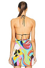 Etro Sleeveless Halter Top in Multicolor, view 3, click to view large image.