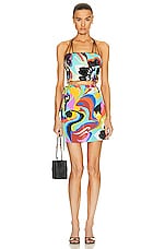 Etro Sleeveless Halter Top in Multicolor, view 4, click to view large image.