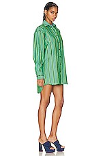 Etro Button Up Top in Verde, view 3, click to view large image.