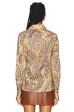 Etro Button Up Shirt in Beige, view 3, click to view large image.