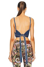 Etro Bra Top in Denim, view 3, click to view large image.