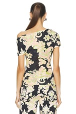 Etro Printed Top in Print On Black Base, view 4, click to view large image.