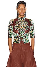 Etro Bodysuit in Burgundy, view 1, click to view large image.