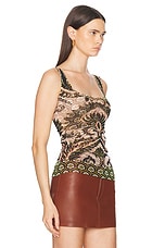 Etro Tank Top in Print On Pink Base, view 2, click to view large image.
