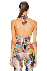 Etro Triangle Bikini Top in Multicolor, view 3, click to view large image.
