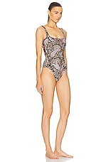 Etro One Piece Swimsuit in Black Multi, view 2, click to view large image.