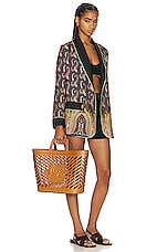 Etro Shopping Bag in Brown, view 2, click to view large image.