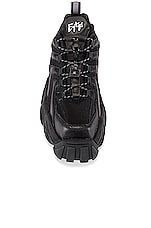 Eytys Halo Leather Sneaker in Black, view 4, click to view large image.