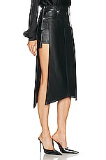EZR Double Layer Skirt Short in Black, view 2, click to view large image.