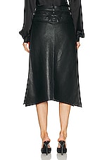 EZR Double Layer Skirt Short in Black, view 3, click to view large image.