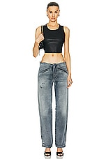 EZR Cropped Tank Top in Black, view 4, click to view large image.