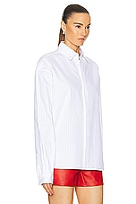 EZR Boxy Shirt in White, view 2, click to view large image.