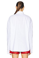 EZR Boxy Shirt in White, view 3, click to view large image.
