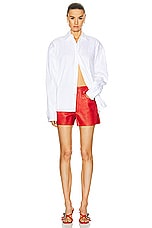 EZR Boxy Shirt in White, view 4, click to view large image.
