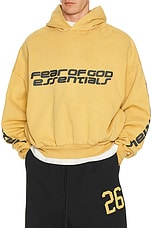 Fear of God ESSENTIALS Cropped Relaxed Hoodie in Canyon | FWRD