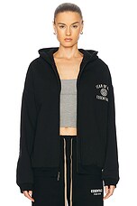【FEAR OF GOD】 Heavy Fleece Hoodie Fear of God Essentials Heavy Fleece Full Zip Hoodie Black