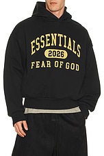 Fear of God ESSENTIALS Classic Hoodie in Vintage Black | FWRD