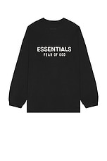 Fear of God ESSENTIALS Jersey Long Sleeve T-Shirt in Black | FWRD