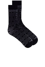 FALKE Dot Sock in Black, view 1, click to view large image.