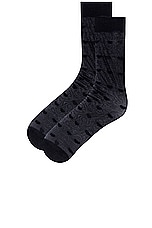 FALKE Dot Sock in Black, view 2, click to view large image.