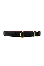 FRAME Crescent Belt in Black, view 1, click to view large image.