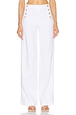 FRAME Sailor Wide Leg in White, view 1, click to view large image.