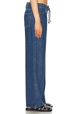 FRAME Super Drape Drawstring Wide Leg in Ghost, view 3, click to view large image.