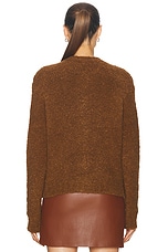 FRAME Patch Pocket Cardi in Camel, view 3, click to view large image.