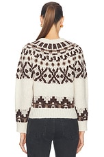 FRAME Fairisle Sweater in Cream Multi, view 3, click to view large image.