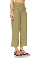 FRAME The 70s Patch Pocket Crop Straight in Washed Summer Sage, view 2, click to view large image.
