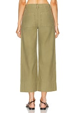 FRAME The 70s Patch Pocket Crop Straight in Washed Summer Sage, view 3, click to view large image.